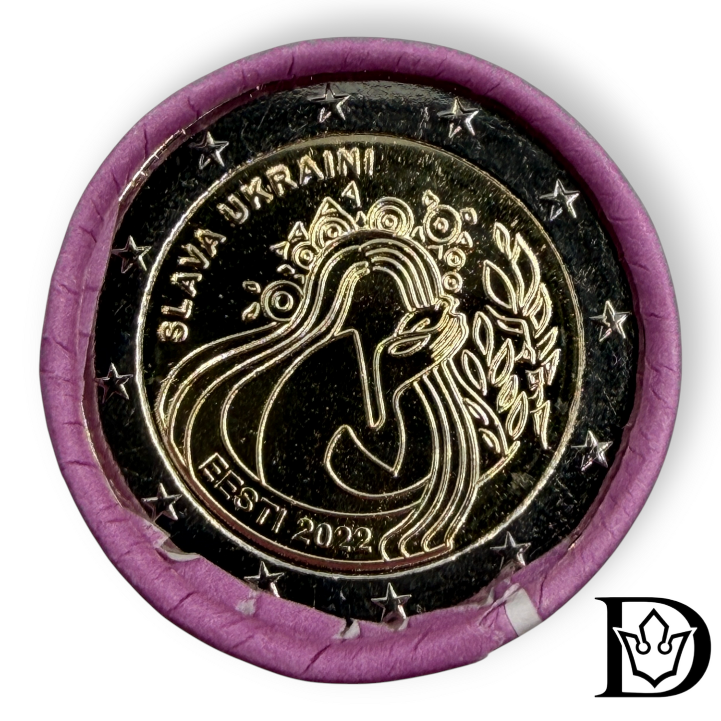 2022 Estonia 2 Euro Coin Roll Ukraine and Freedom 25 x 2 € Slava Ukraine