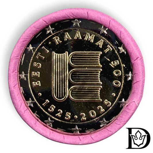 2025 Estonia 2 Euro UNC Coin Roll 2€ x 25 Estonian Book 500