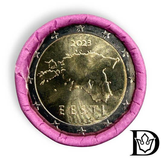 2023 Estland 2 Euro UNZ Münzrolle 25 x 2€ Rolle