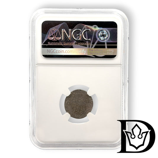 1784 CNB Russia Silver 10 Grivennik NGC Graded AU 55 Empress Catherine II