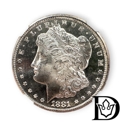 1881 US Silver Morgan Dollar NGC Graded MS 63*